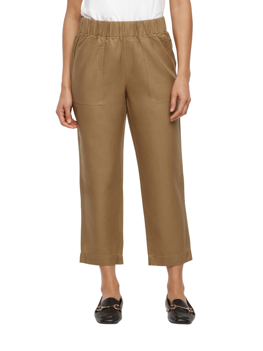 Banana Republic Women's Tapered Crop Pull-On Pant Tan Size Small
